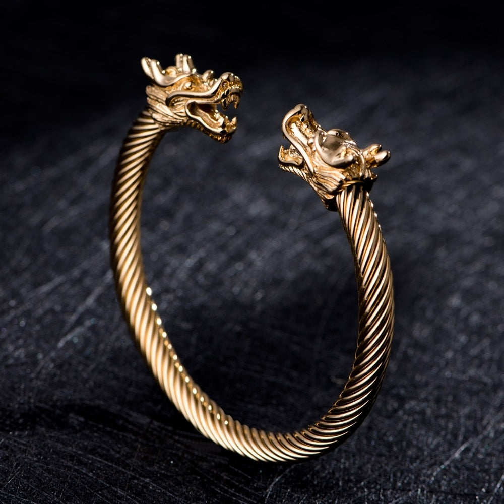Dragon Skin Gold Accent Chain Bracelet
